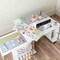 DreamStation Deluxe Sewing Cabinet with Electric Lift, Folding Craft Storage Table, Pegboard Doors, Drawers & Rolling Organizer for Quilting, Scrapbooking & Home Organization